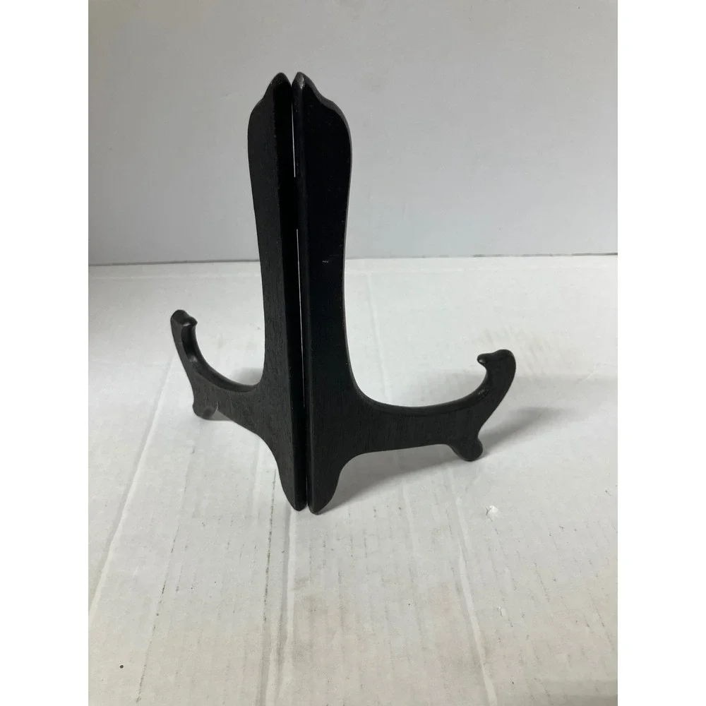Dark‎ Wood Folding Easel Display Stand for Plates Art Decor